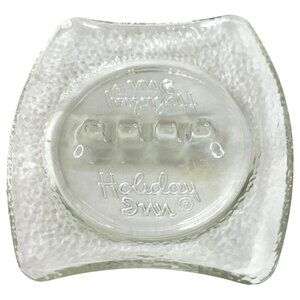 Vintage Holiday Inn Hotel Motel Textured Clear Glass Ashtray Advertising‎